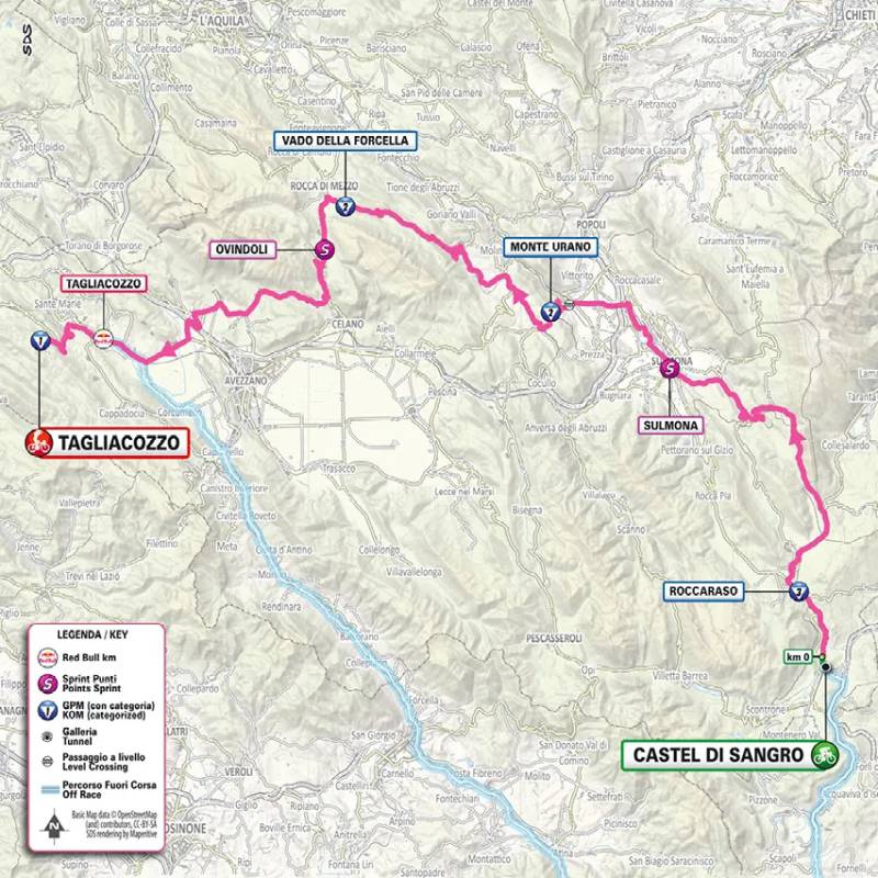 Giro 2025 tappa 7 planimetria