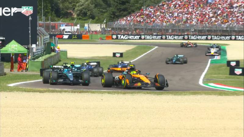 F1 Imola gara Norris sorpasso Russell