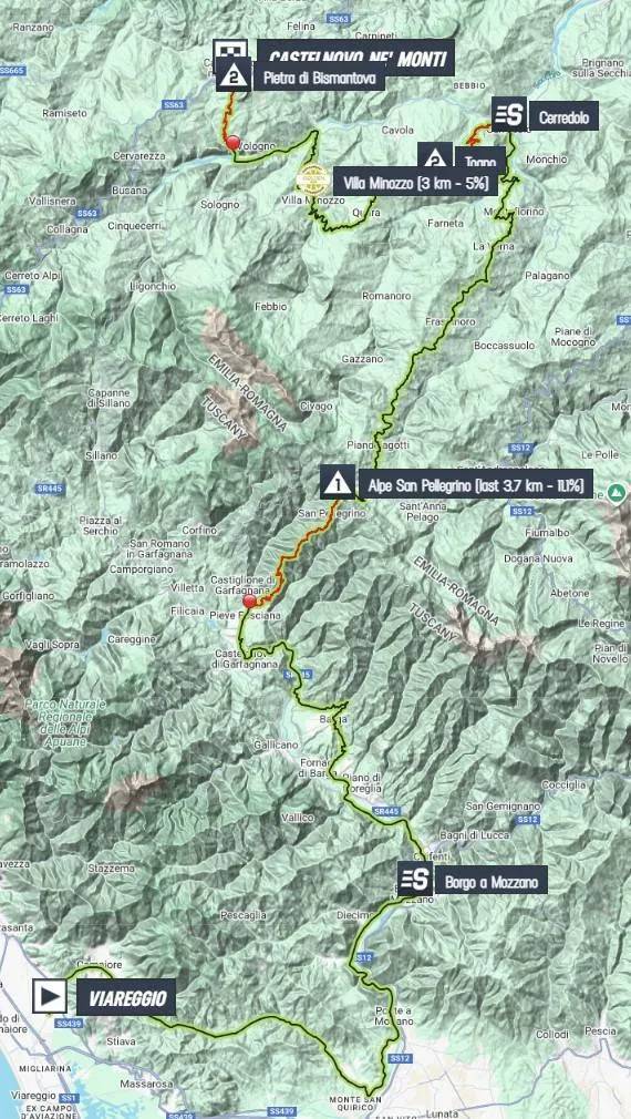 Giro 2025 tappa 11 planimetria