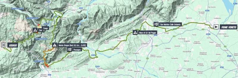 Giro 2025 tappa 15 planimetria