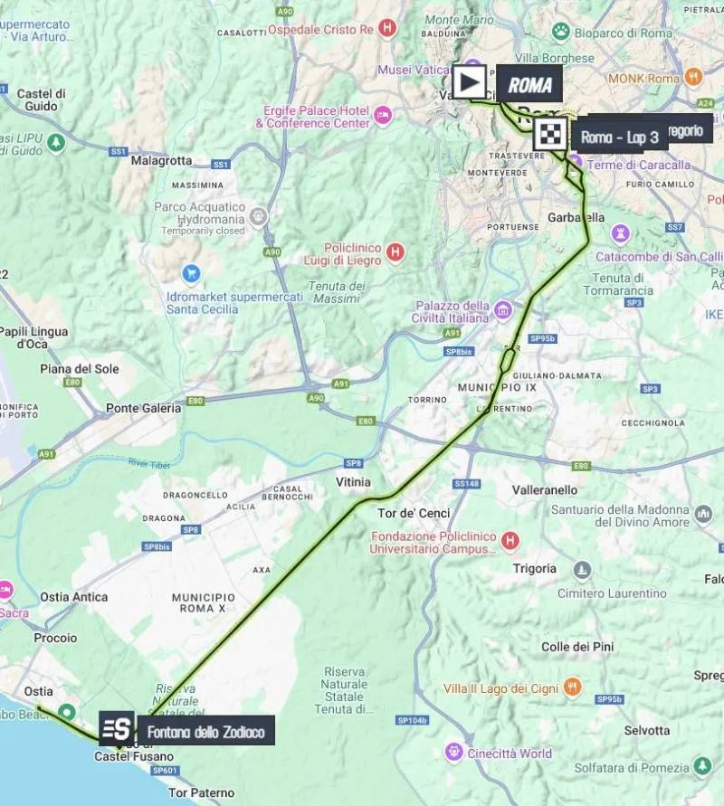 Giro 2025 tappa 21 planimetria