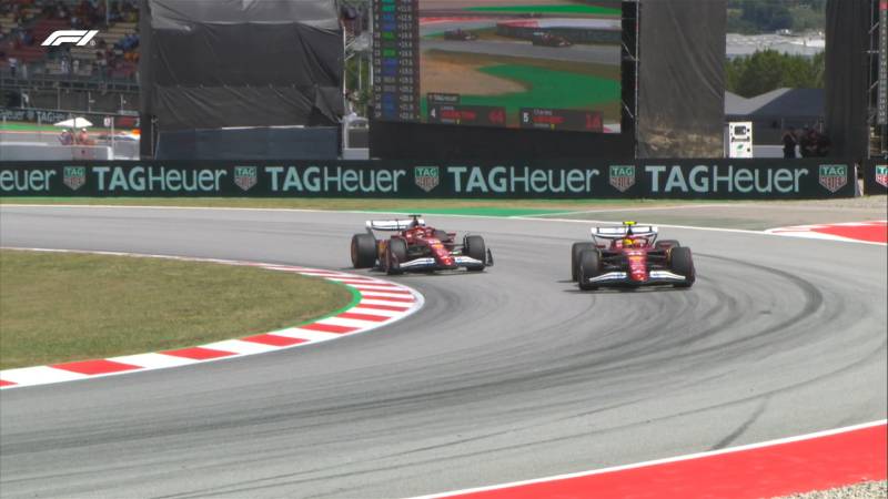 F1 Spagna gara sorpasso Leclerc Hamilton