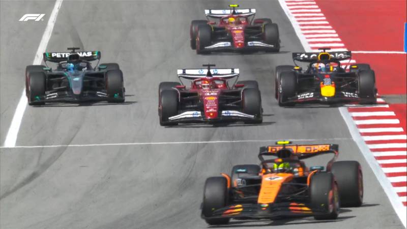 F1 Spagna gara sorpasso Leclerc Verstappen