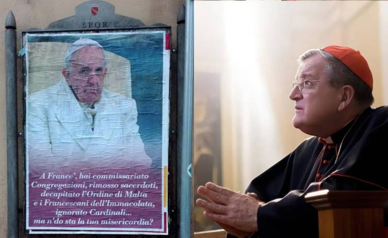 La "resistenza" di Burke a Bergoglio e quei manifesti anti Francesco