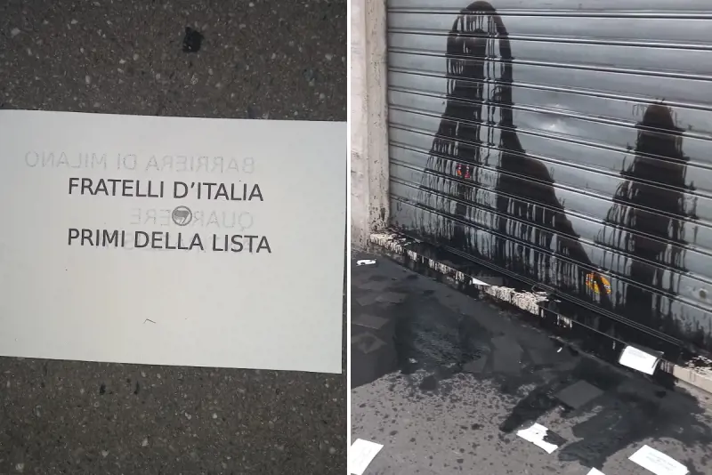 Colpi di piccone contro la sede di FdI, poi la minaccia: "Primi della lista"