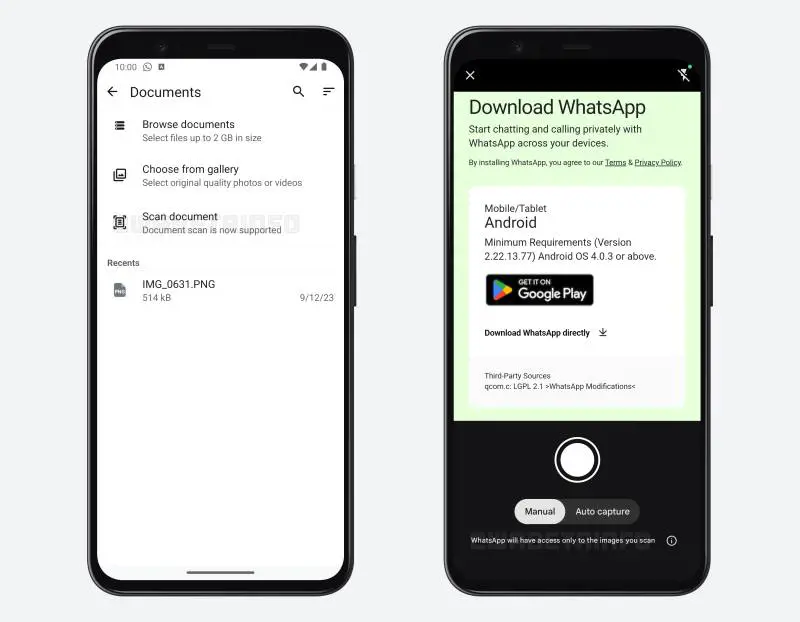 Scansione dei documenti: cosa cambia su WhatsApp