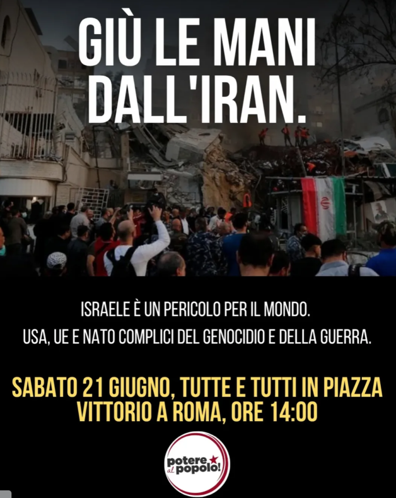 "Giù le mani dall'Iran": la sinistra adesso scende in piazza anche per gli ayatollah