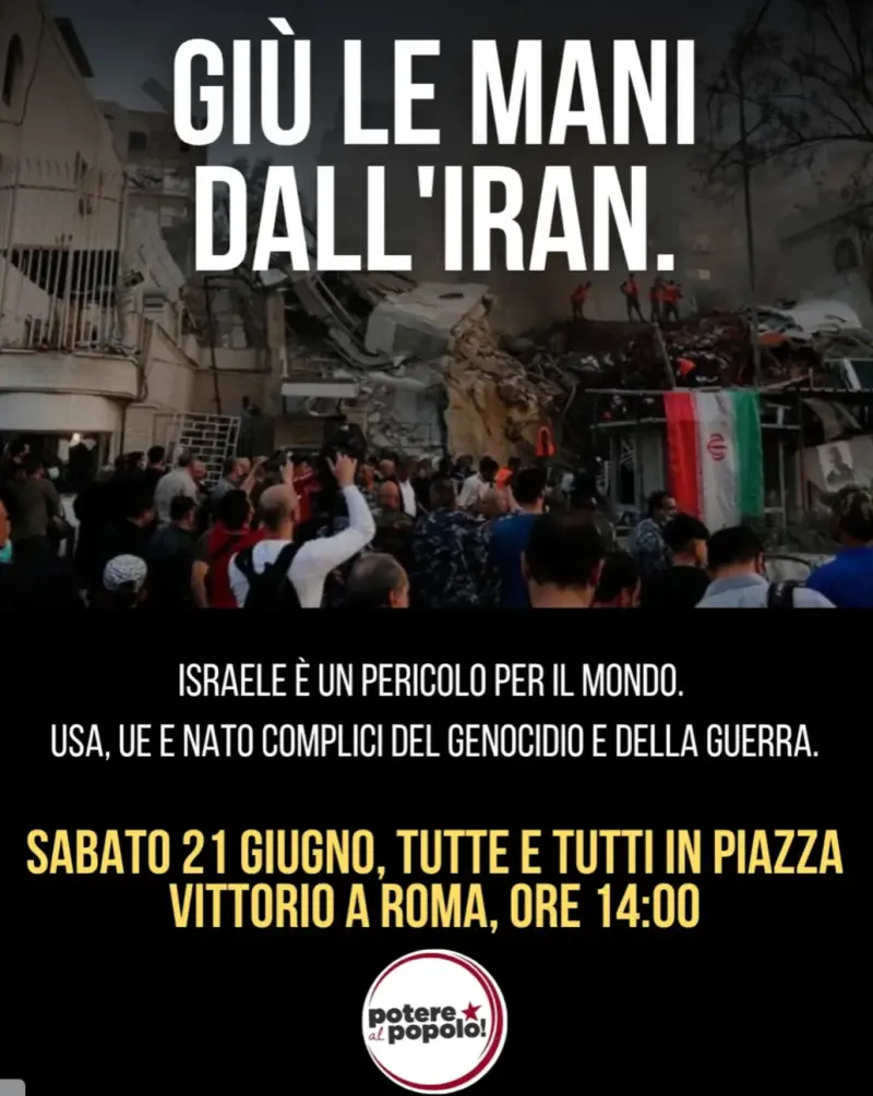"Giù le mani dall'Iran": la sinistra adesso scende in piazza anche per gli ayatollah