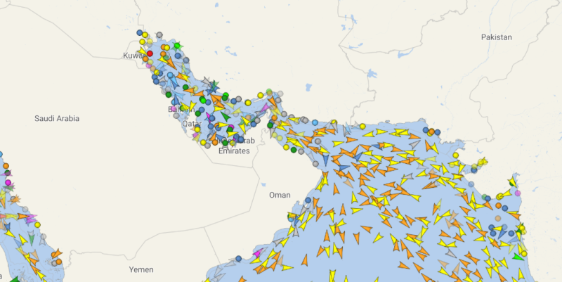 Traffico Stretto di Hormuz