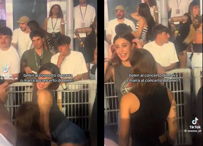 Belen scatenata al concerto di Marracash: scoppia la polemica social