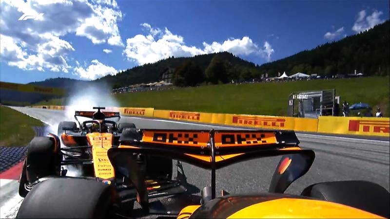 F1 Austria gara Piastri Norris quasi incidente