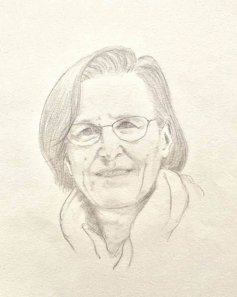 Ritratto di Giovina Mariano realizzato da Nina Poulsen (per gentile concessione di Margherita Mariano)