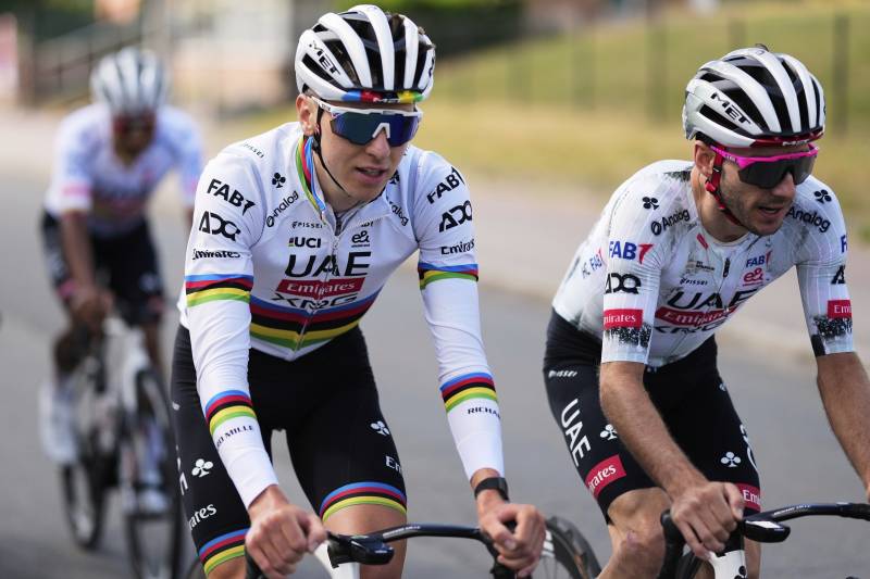 Pogacar allenamento TdF 2025