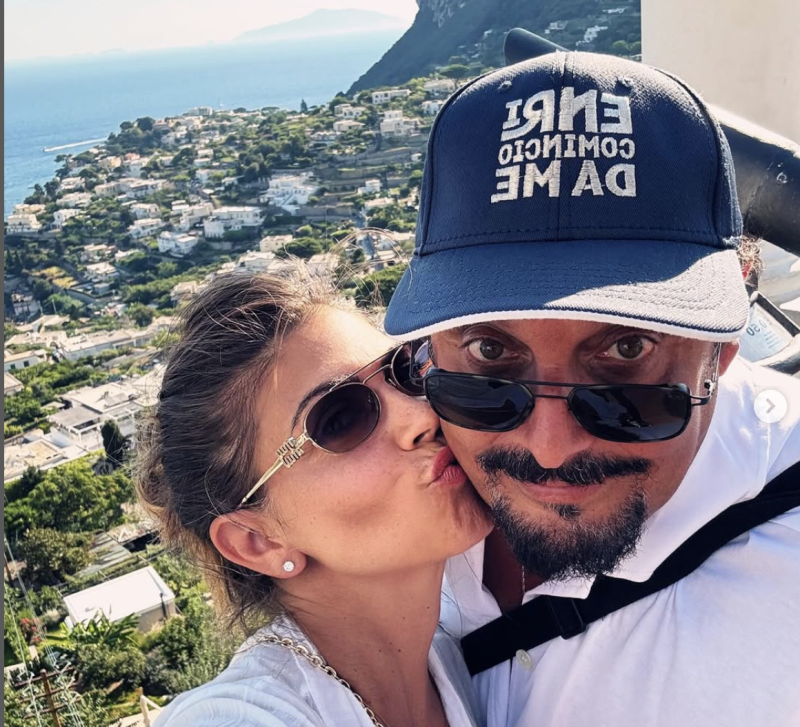 Flora Canto ed Enrico Brignano (Foto Instagram)