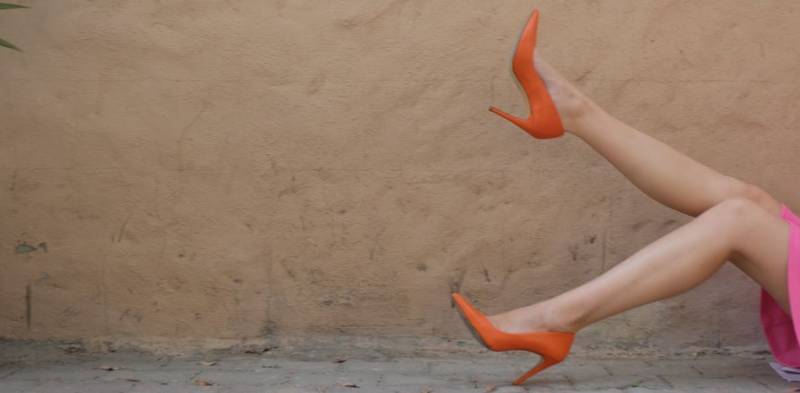 Scarpe arancione mandarino