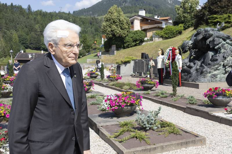 Mattarella al cimitero di Stava