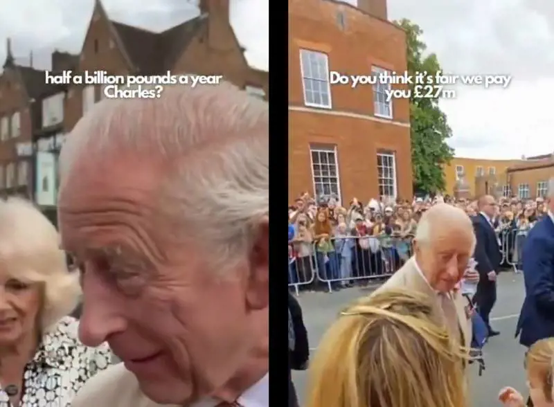 Re Carlo contestato durante un'apparizione pubblica