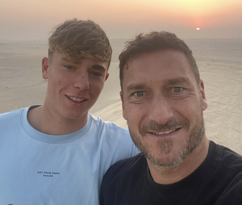 Cristian e Francesco Totti (Foto Instagram)