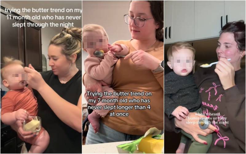 Cos'è il "butter trend": funziona davvero il "trucco" per far dormire i bambini?