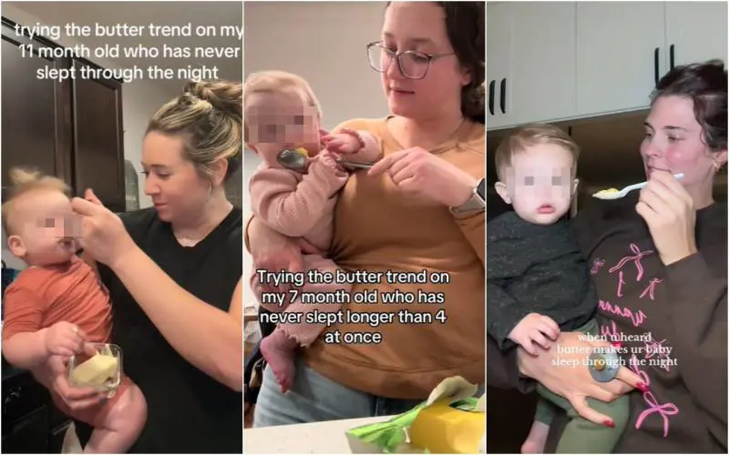 Cos'è il "butter trend": funziona davvero il "trucco" per far dormire i bambini?