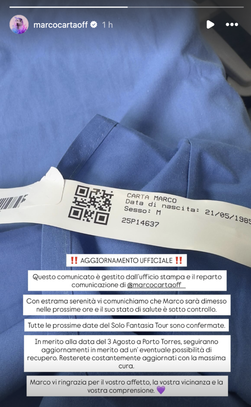marco carta ospedale