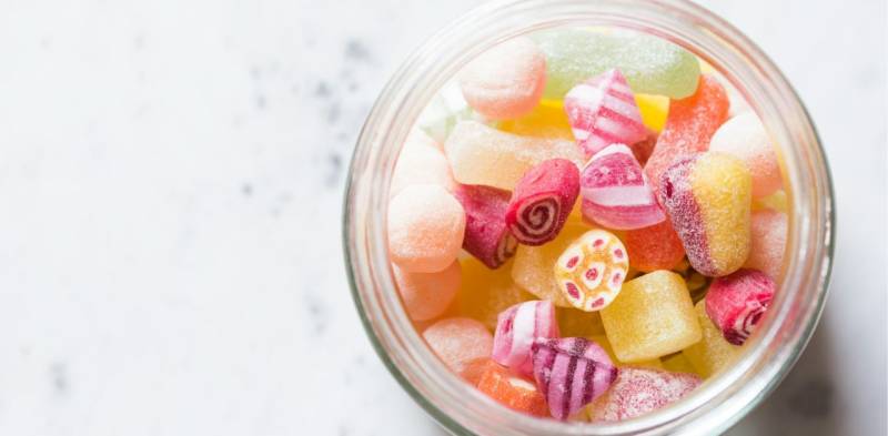 Caramelle e cibi zuccherati