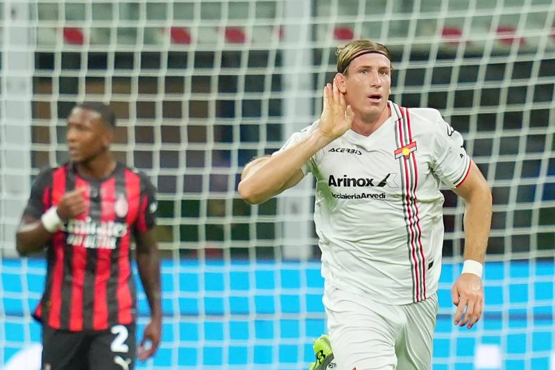 Milan Cremonese Baschirotto celebrazione