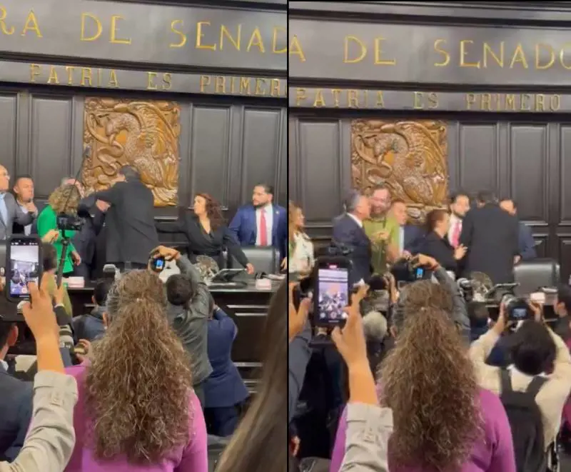 Messico, rissa furiosa in Senato: schiaffi, spintoni e minacce