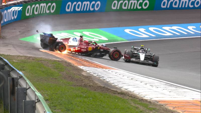 F1 Olanda gara Antonelli Leclerc incidente