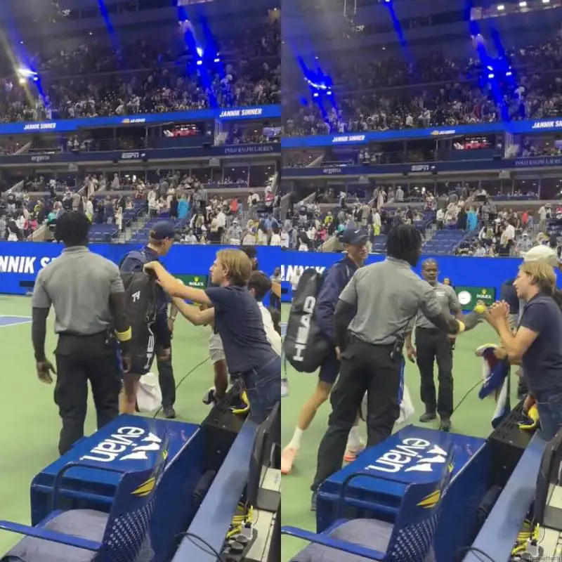 Us Open, tifoso prova a rubare dal borsone di Sinner: cosa è successo
