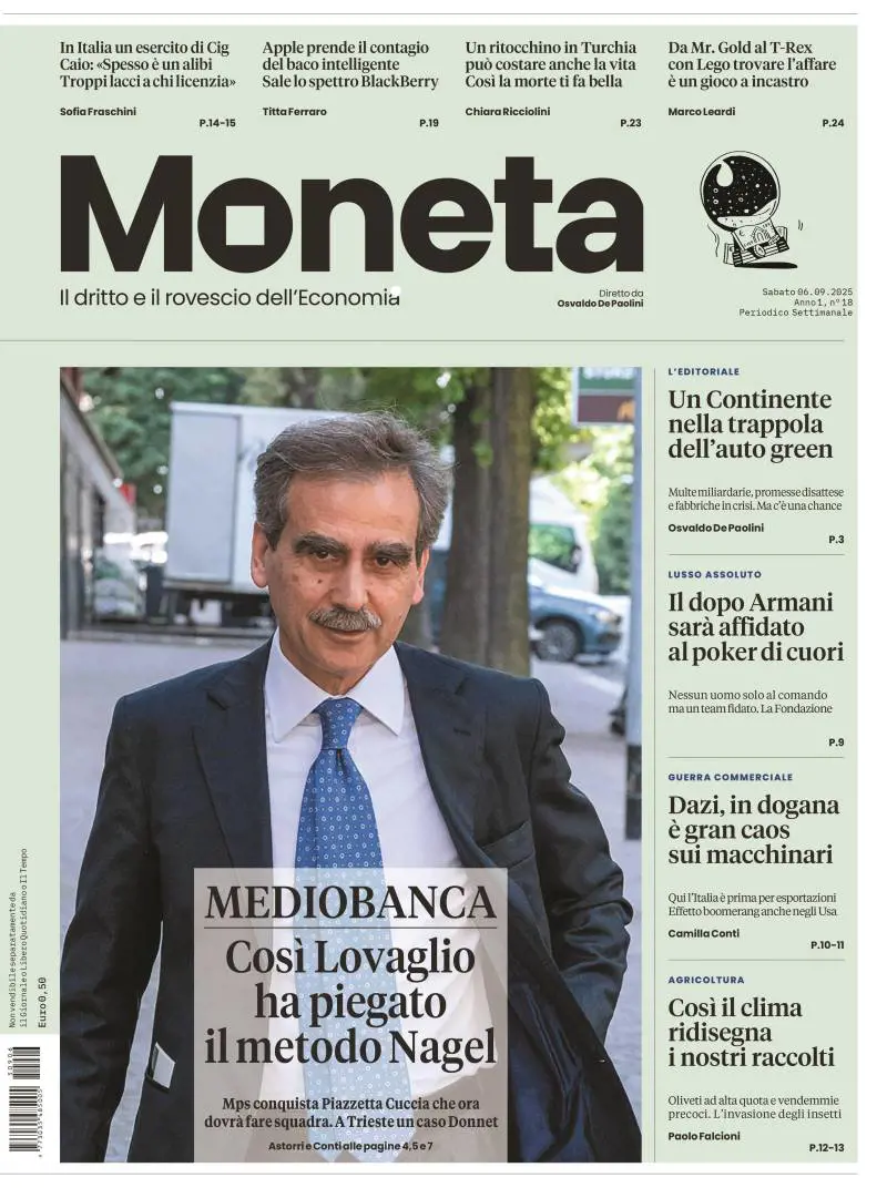 Moneta, l’auto nella trappola green