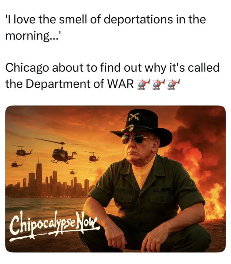 Trump provoca in versione Apocalypse Now: "Adoro l'odore delle deportazioni al mattino"