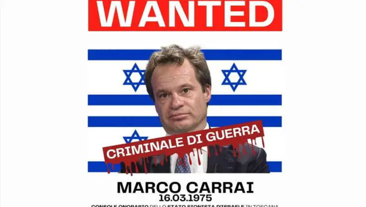 Ora salvate Carrai, l'amico di Israele messo al muro come "sionista genocida"