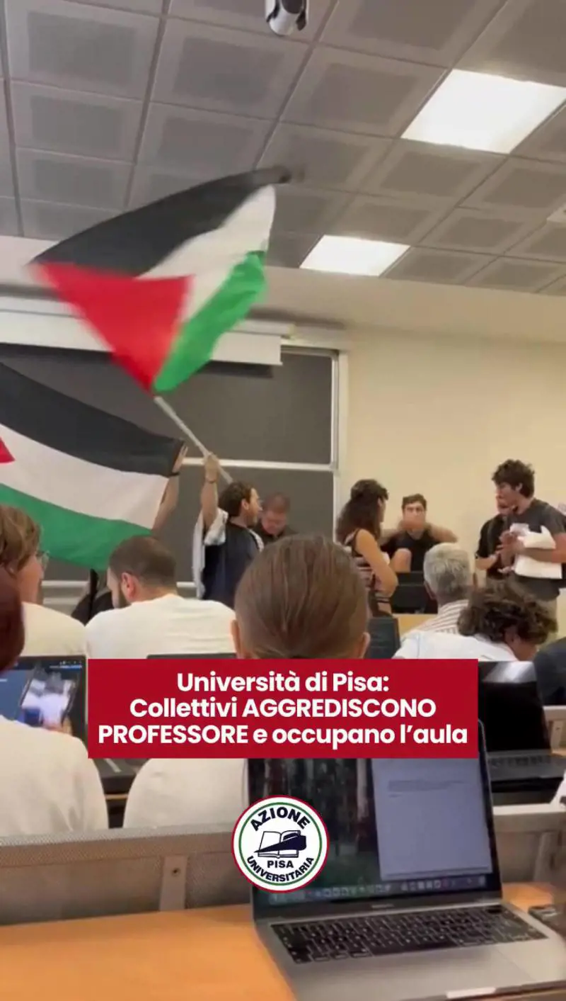Pisa, blitz pro Pal all'ateneo. E il prof finisce all'ospedale