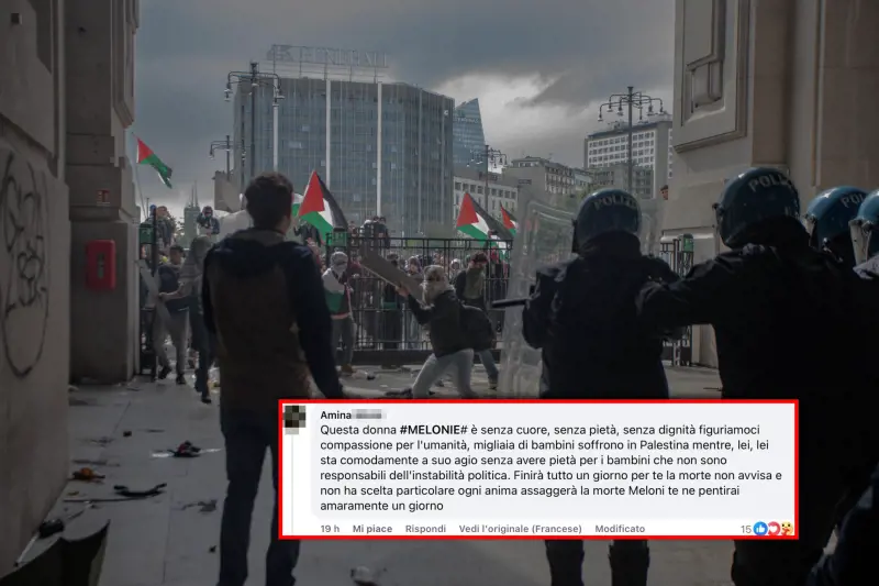"Meloni farà una brutta fine". Le manifestazioni pro Pal scatenano l'odio dei migranti