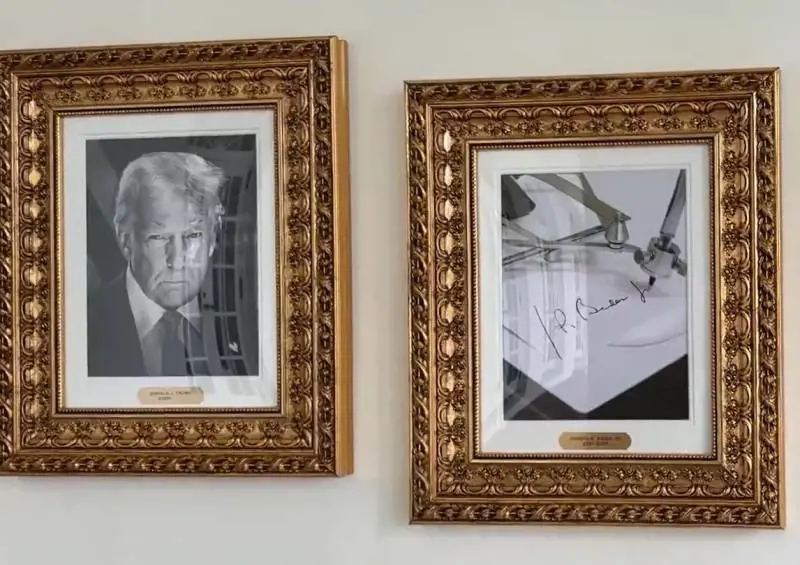 Via il ritratto di Biden dalla Walk of Fame alla Casa Bianca: ecco con cosa l'ha sostituito Trump
