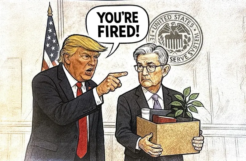 "Sei licenziato!". La vignetta di Trump contro Powell