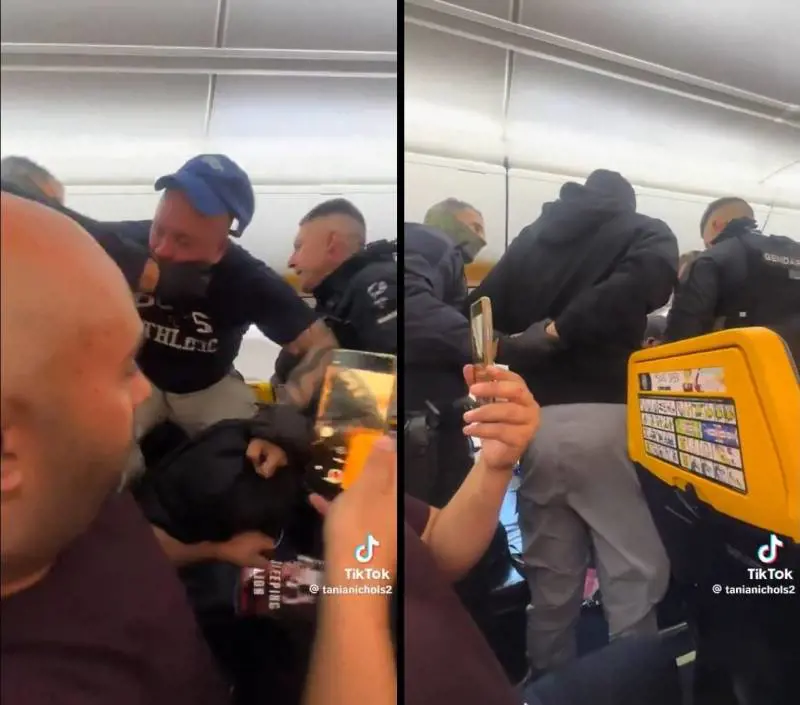 Panico a bordo di un volo Ryanair, scoppia una furiosa rissa: aereo costretto ad atterraggio di emergenza