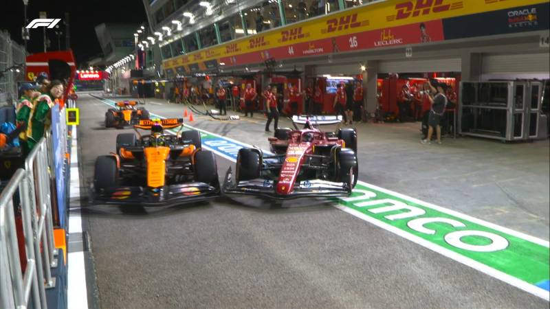 F1 Singapore FP2 Norris Leclerc incidente