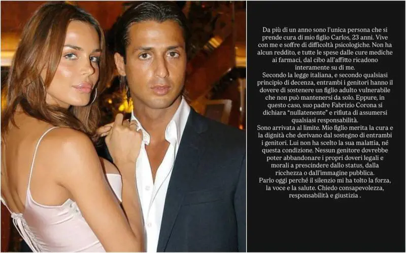 Nina Moric, lo sfogo sui social: "Carlos è malato, Corona non mi aiuta"
