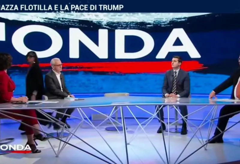 In diretta tv viene citata Liliana Segre e Francesca Albanese se ne va