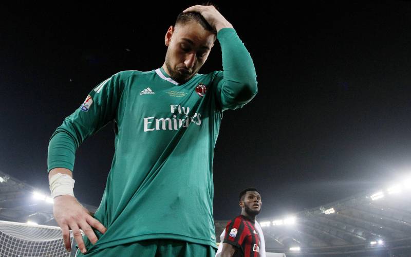 Juventus Milan Donnarumma delusione
