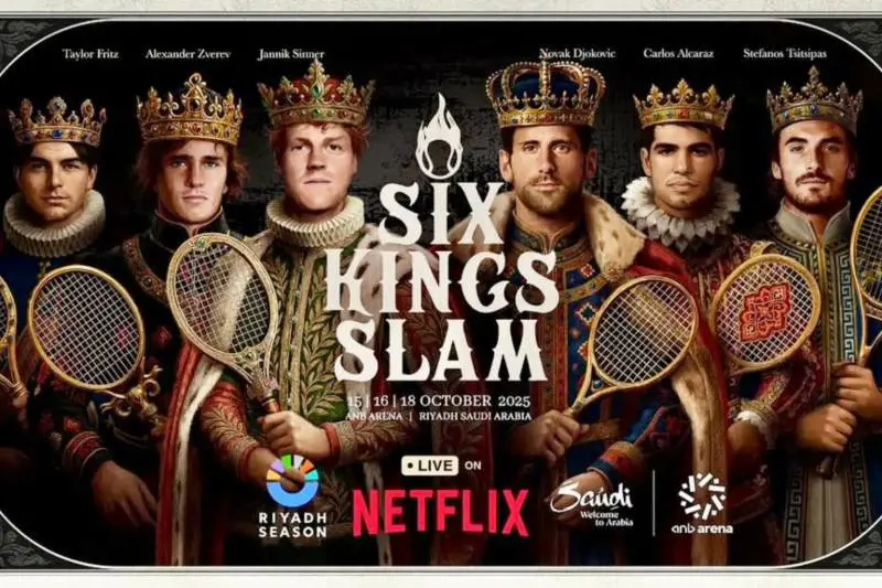Sinner, Alcaraz, Djokovic, Fritz, Zverev e Tsitsipas: chi sono i Six del Kings Slam 2025