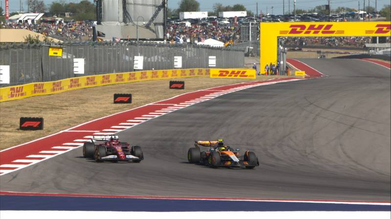 F1 Austin gara Norris Leclerc sorpasso