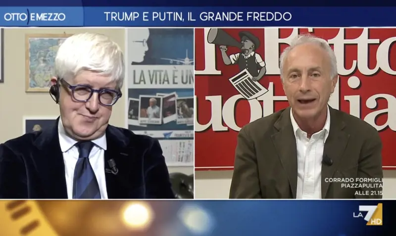 "Hai studiato la storia su Topolino?". Travaglio attacca Severgnini