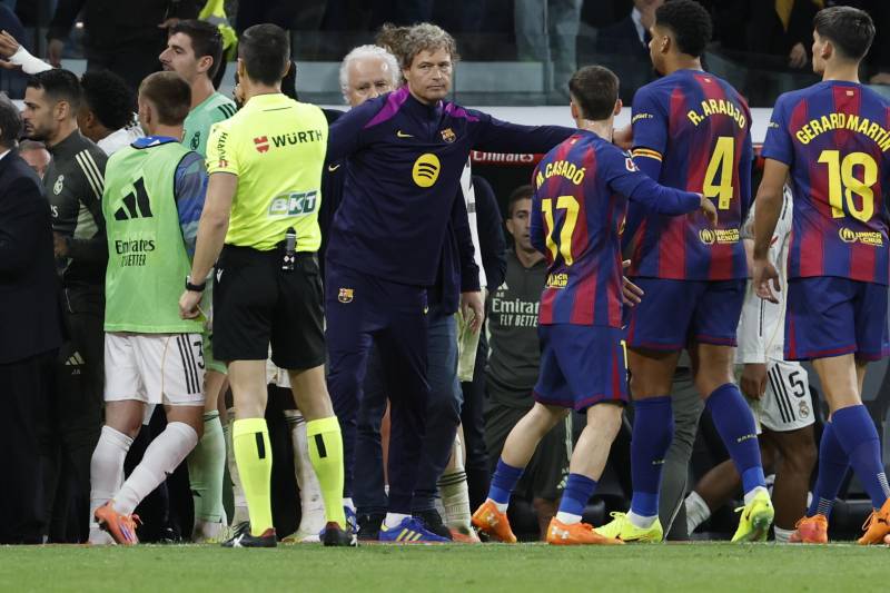 Real Madrid Barcellona rissa panchine