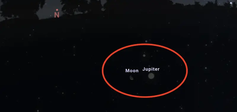 (Foto Stellarium web)