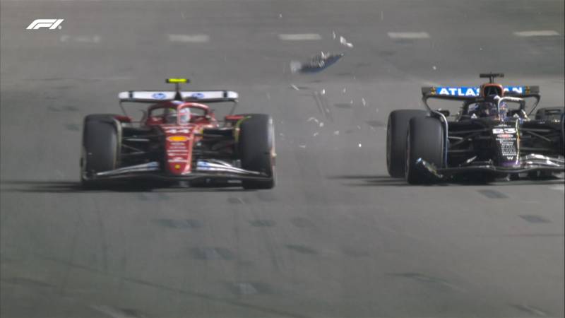 F1 Las Vegas gara Hamilton Albon contatto