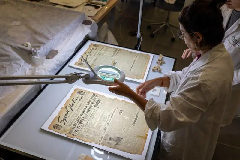 Sisal e Scuola di Restauro di Botticino danno nuova vita a "Sport Italia"