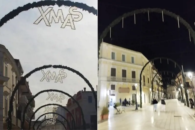 La luminaria "evoca" il fascismo: e la giunta di sinistra fa rimuovere la scritta X-Mas